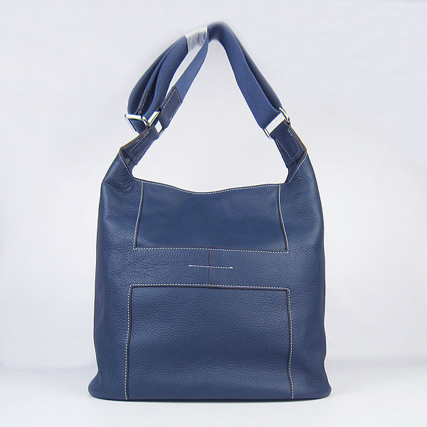 Knockoff Hermes Good News H Women Shoulder Bag Dark Blue H2801